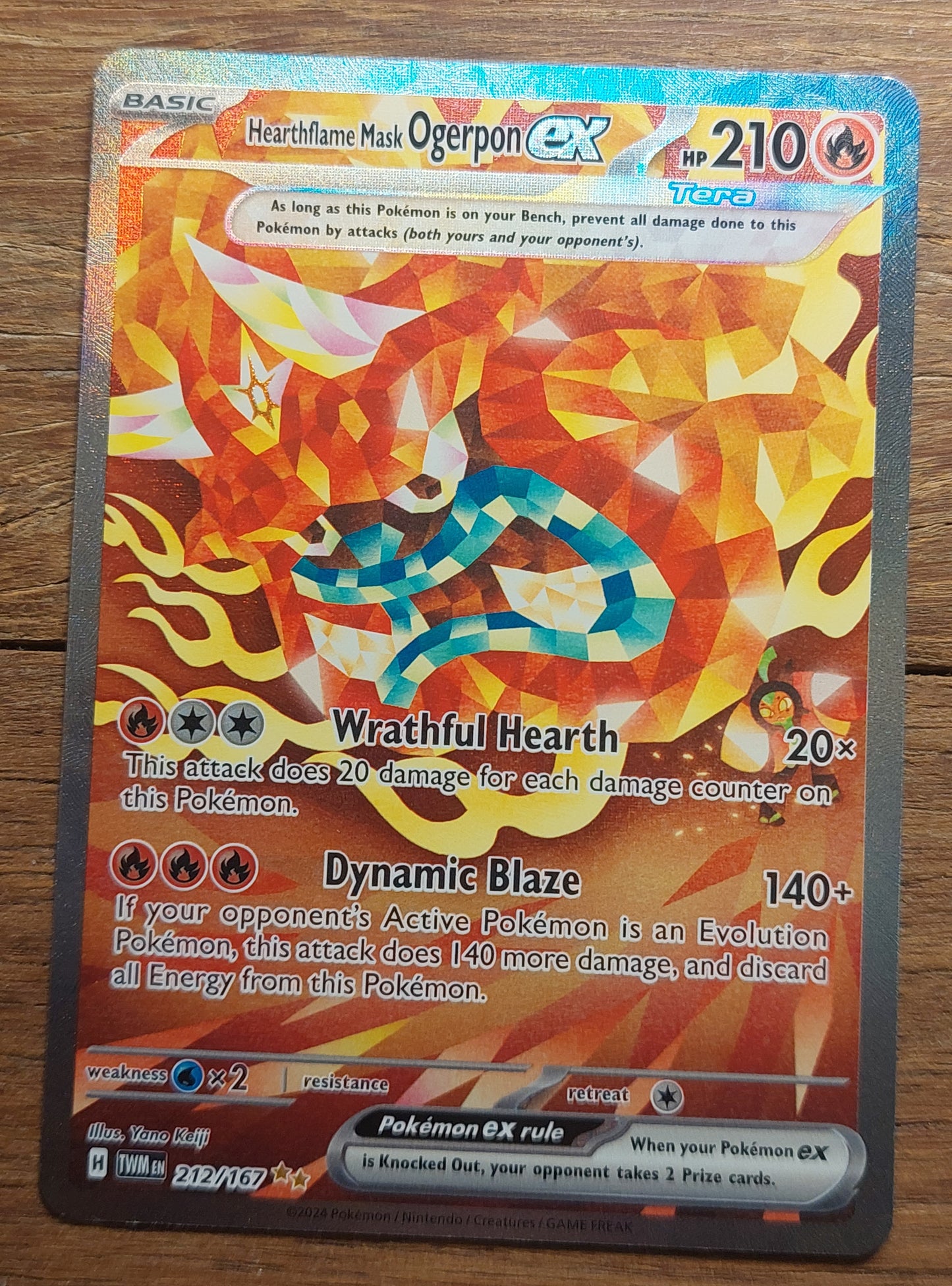 Pokémon TCG Twilight Masquerade Hearthflame Mask Ogerpon ex 212/167 SIR NM