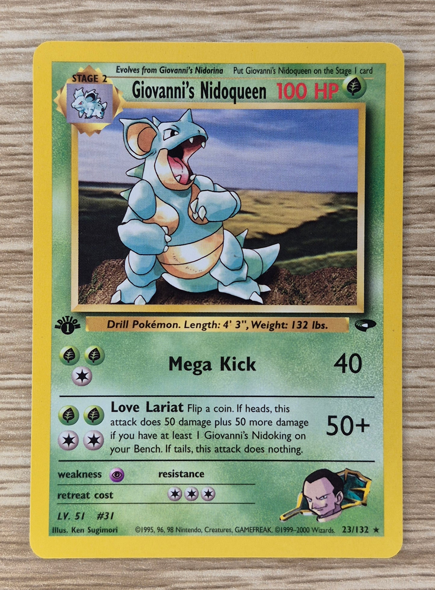 Giovanni's Nidoqueen 23/132 1st Edition - Gym Challenge *NM* Non Holo Pokemon