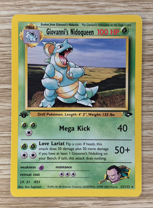 Giovanni's Nidoqueen 23/132 1st Edition - Gym Challenge *NM* Non Holo Pokemon