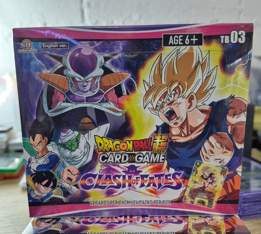 2019 Bandai Dragonball Super Card Game Clash Of Fates  TB03 English Sealed Booster Box