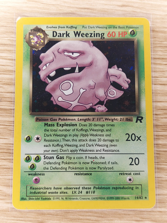 1999 Pokemon Dark Weezing Holo Team Rocket 14/82