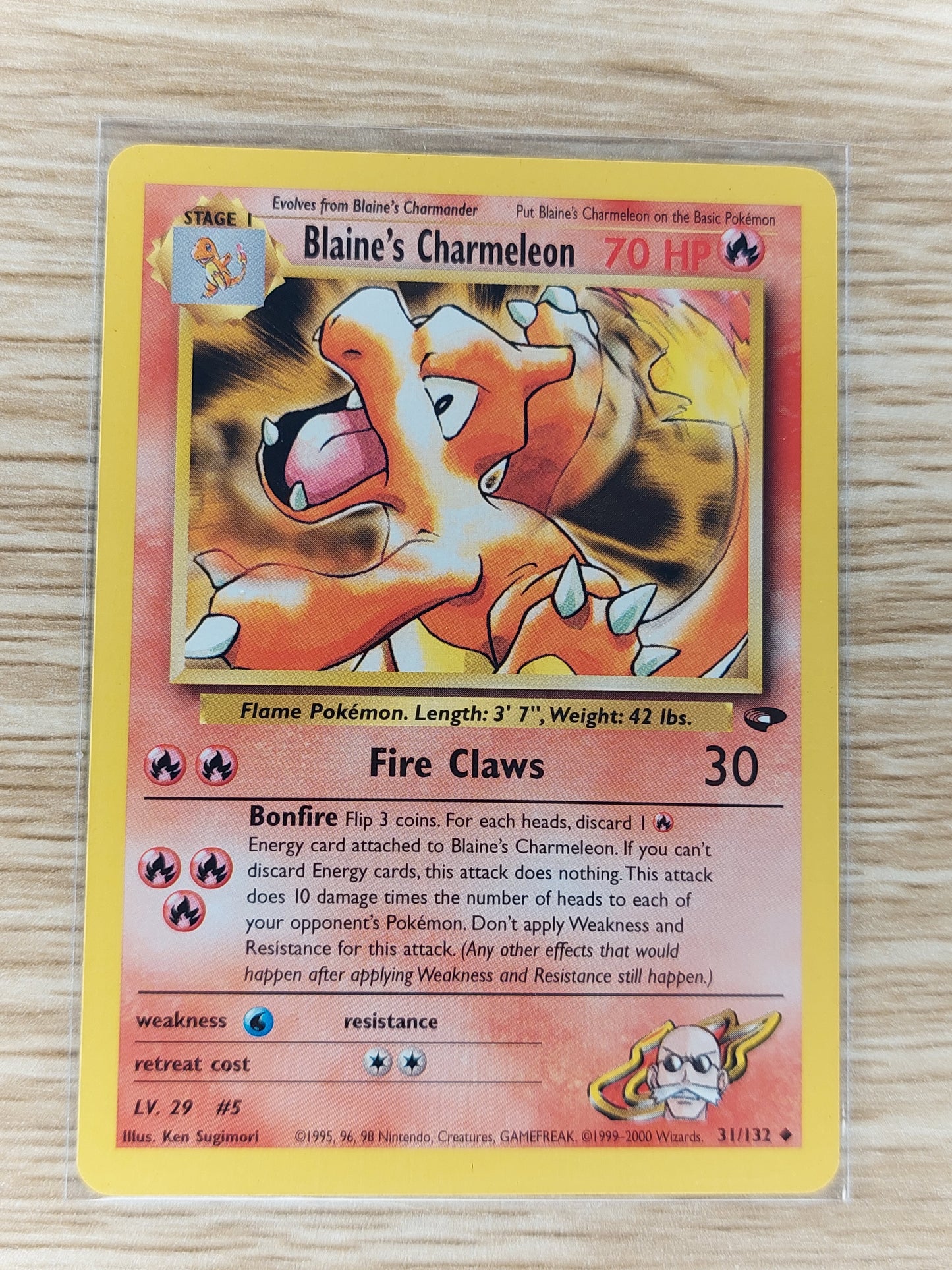 1999 Pokemon Blaine's Charmeleon Gym Challenge 31/132