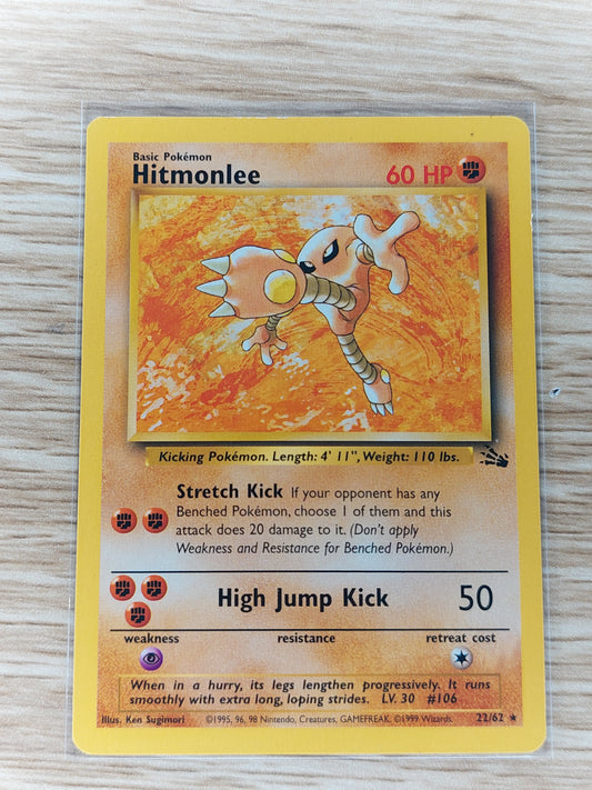 1999 Pokemon Hitmonlee Non Holo Fossil 22/62