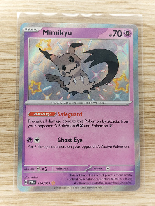 2024 Pokemon Mimikyu Paldean Fates Baby Shiny 160/091