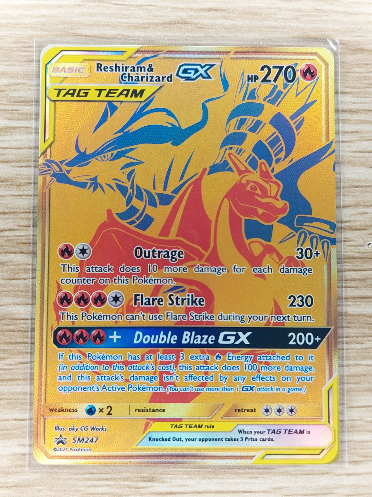 2021 Pokemon Reshiram & Charizard GX Tag Team Promo SM247