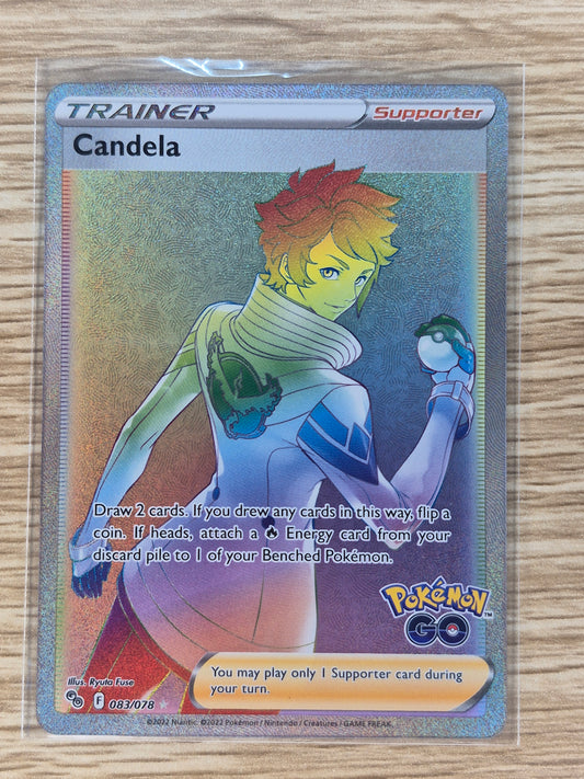 Pokemon Go 083/078 Candela Trainer Rainbow Secret Rare