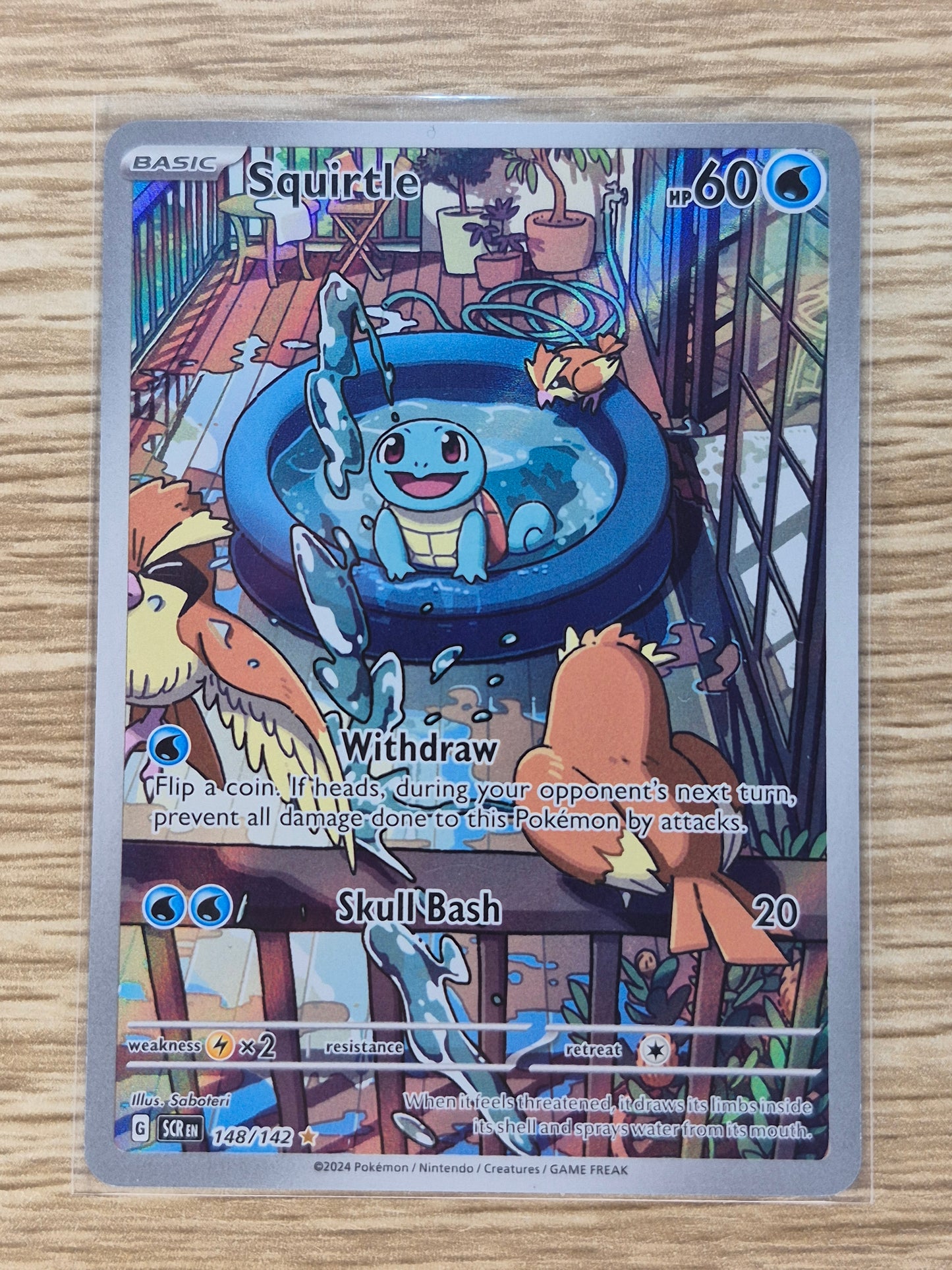 2024 Pokemon Stellar Crown 148/142 Squirtle Illustration Rare