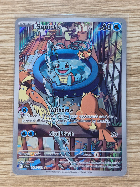 2024 Pokemon Stellar Crown 148/142 Squirtle Illustration Rare