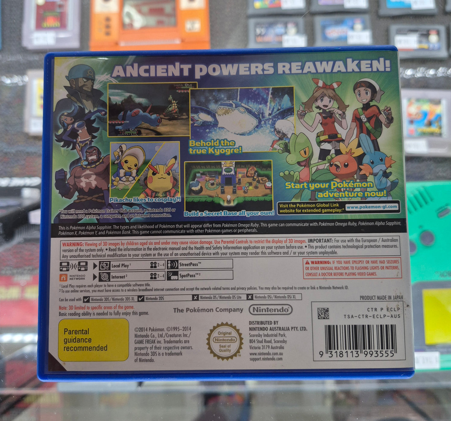 Nintendo 3DS Pokémon Alpha Sapphire AUS PAL CART TESTED in Box