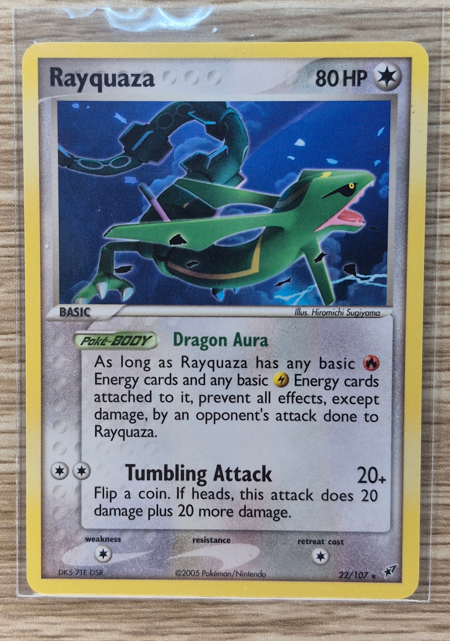 2005 Pokémon EX Deoxys 22/107 Rayquaza Non Holo LP