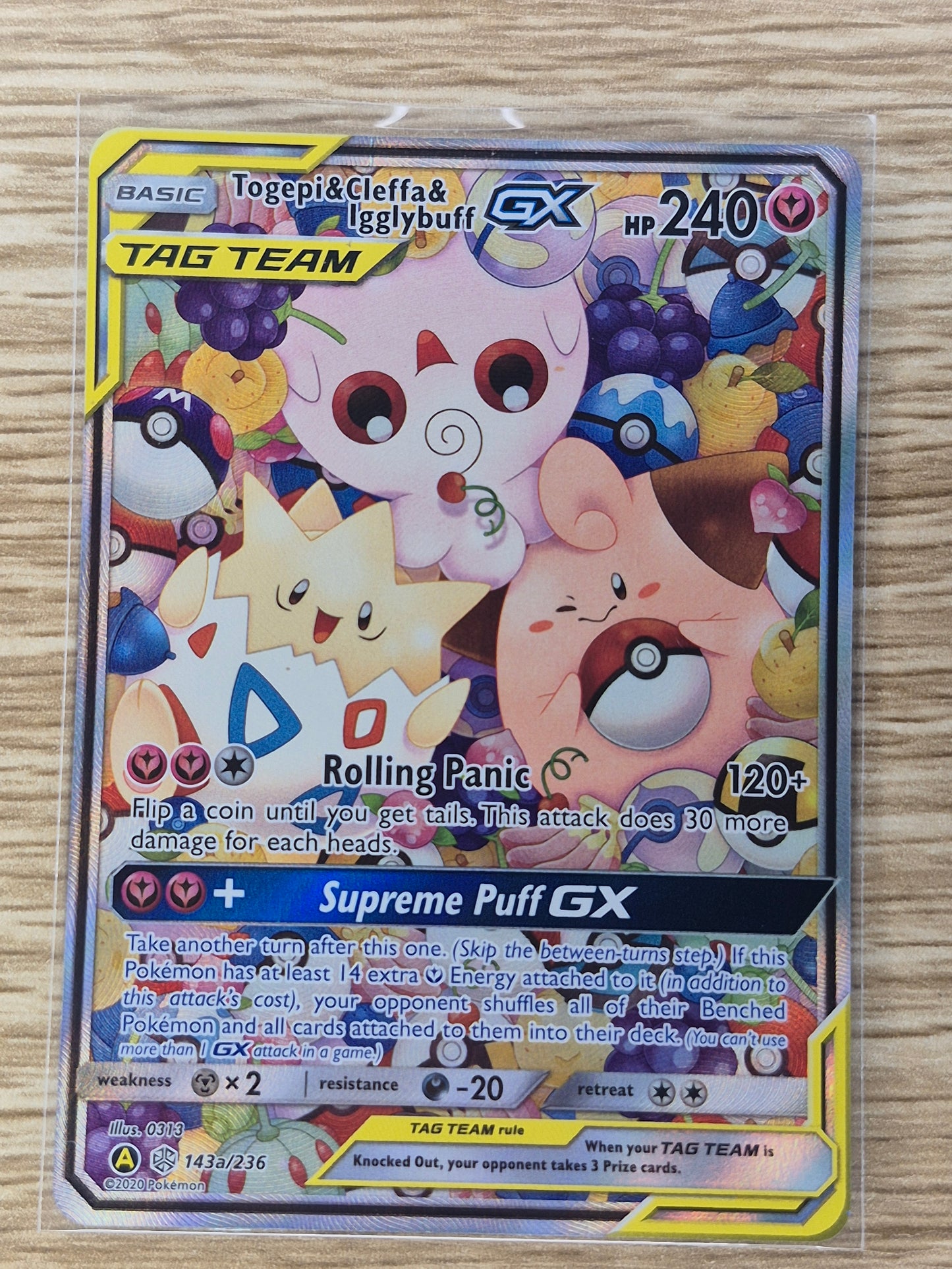 2019 Pokémon S&M Togepi & Cleffa & Igglypuff GX 143a/236