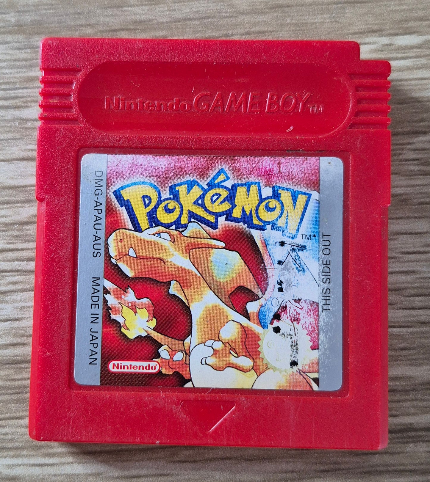 Nintendo Gameboy Cartridge - POKEMON RED  CHARIZARD- VGC Tested AUS PAL CART.NEW BATTERY