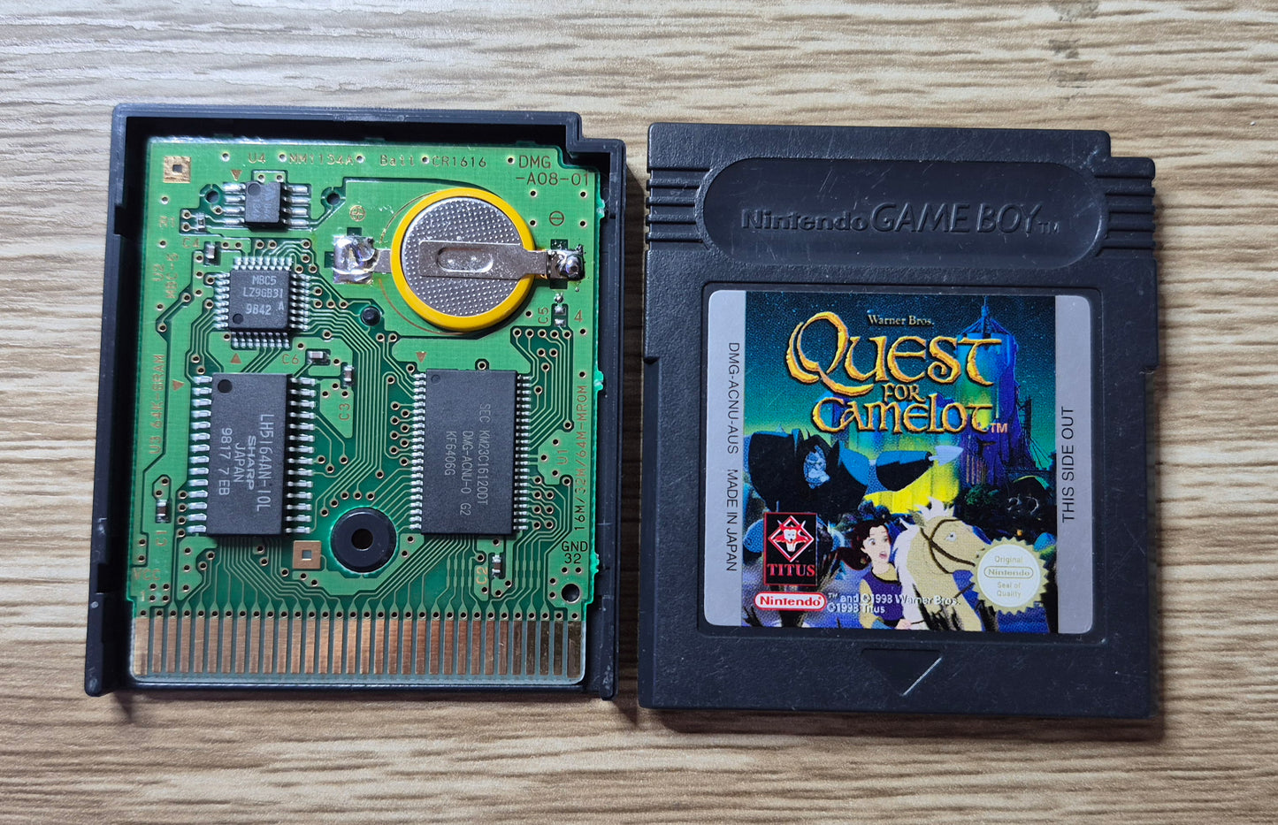 Nintendo Gameboy Quest for Camelot AUS PAL CART TESTED NEW Save Battery