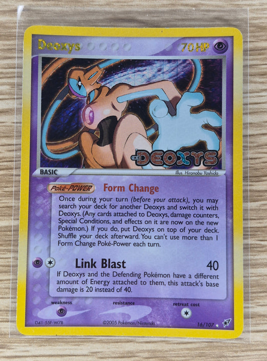 Pokemon Card TCG - Deoxys - Stamped Ex 16/107 - Rare Reverse Holo - LP