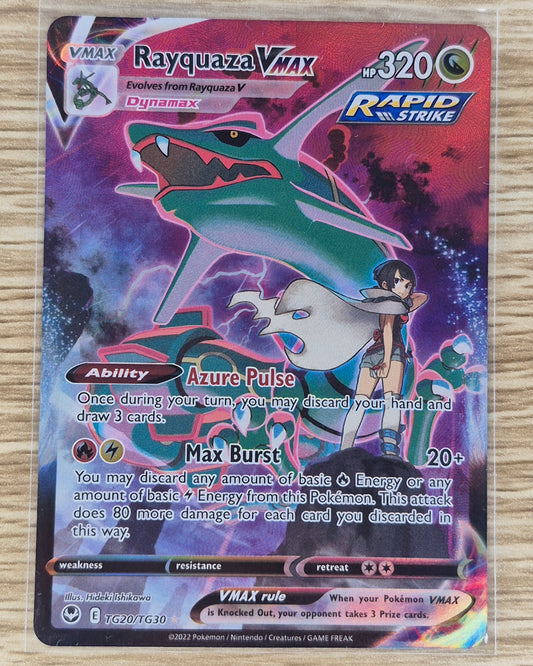 Pokemon Silver Tempest Rayquaza VMAX Trainer Gallery Alternate Art TG20/TG30