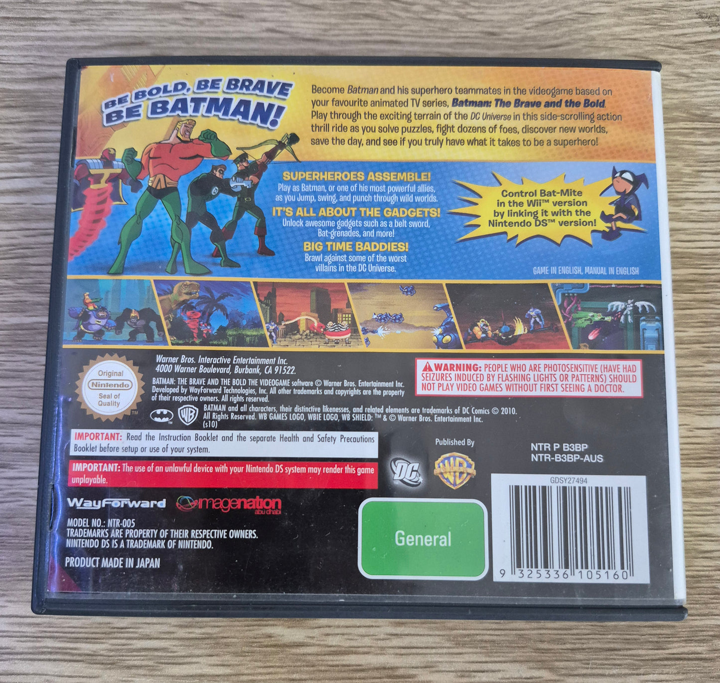 Nintendo DS Batman the Brave and the Bold The Video game In Case Tested EUR