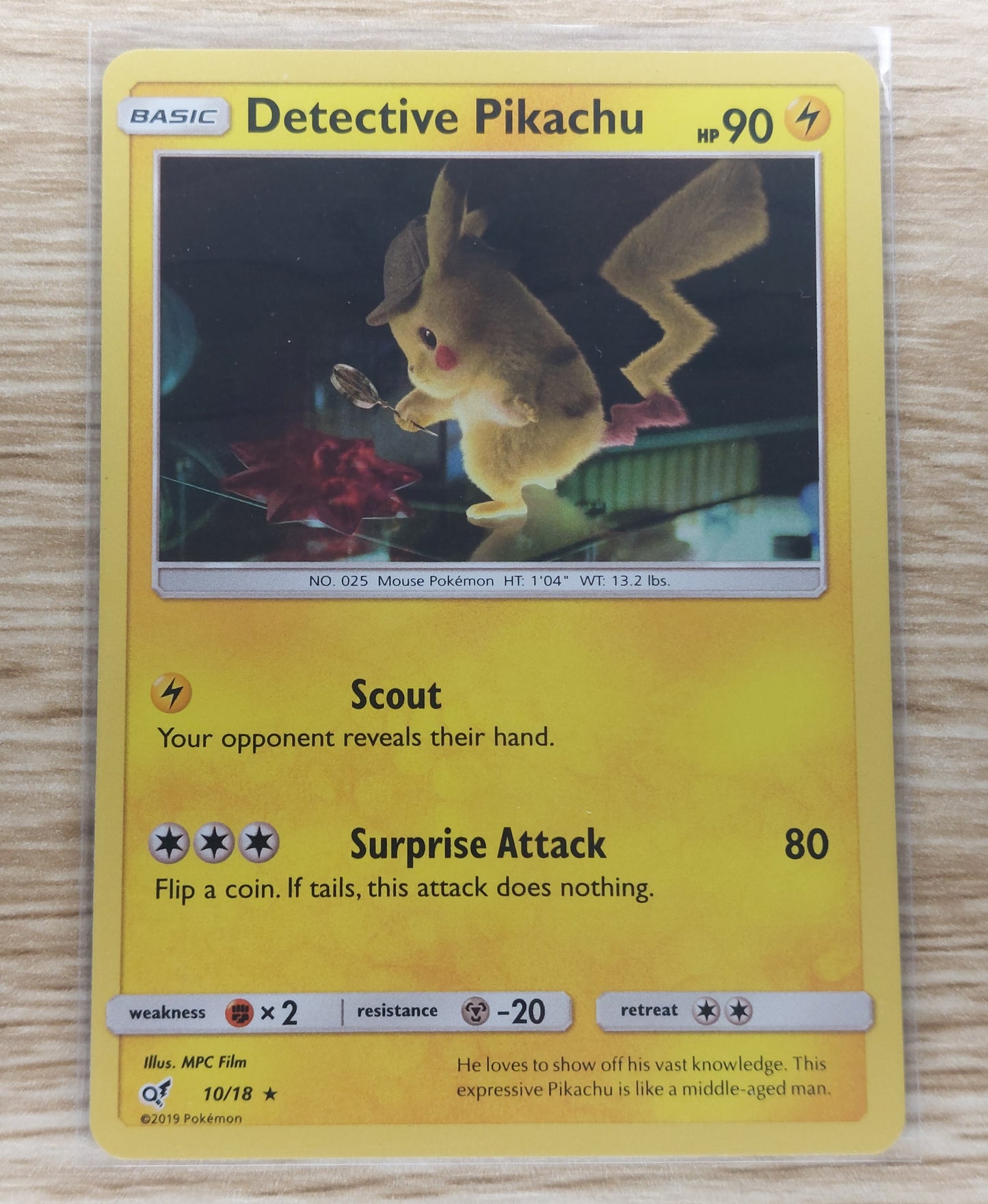 Pokemon 2019 Detective Pikachu Holo 10/18