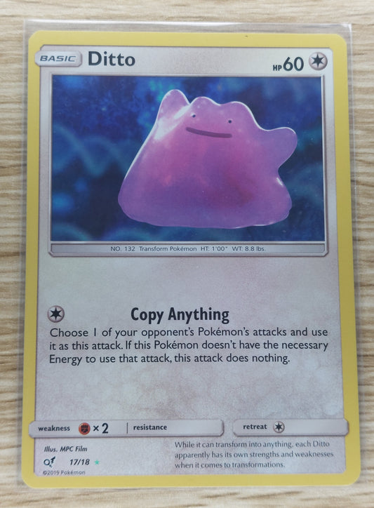 Pokemon 2019 Ditto Detective Pikachu Holo 17/18