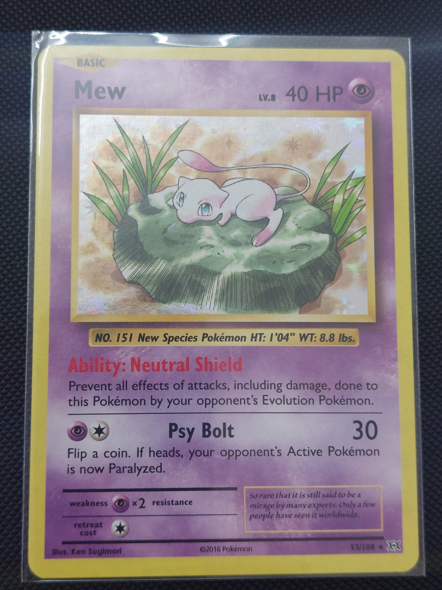 Pokemon 2016 Evolutions Mew Holo 53/108