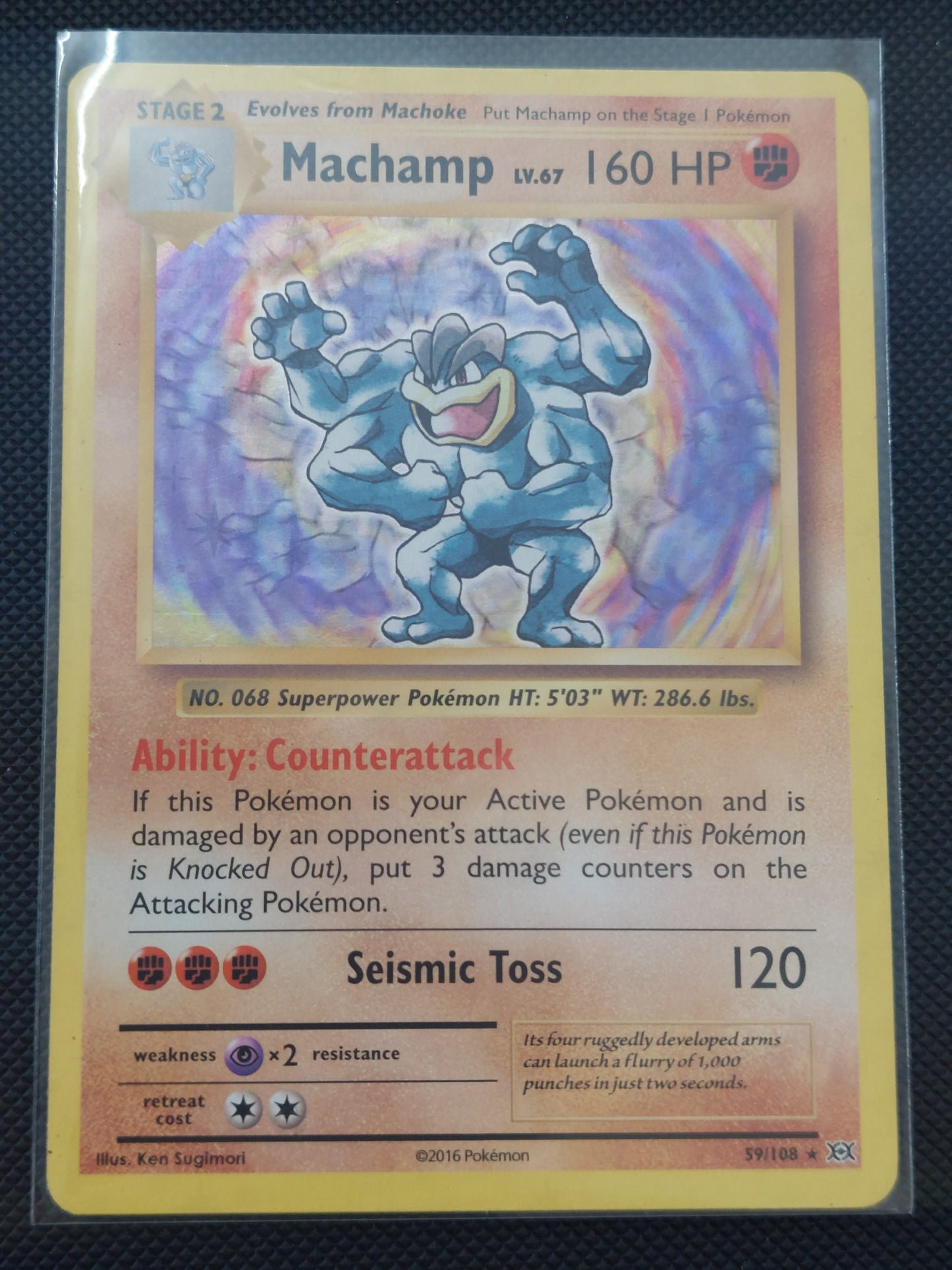 Pokemon 2016 Evolutions Machamp Holo 59/108