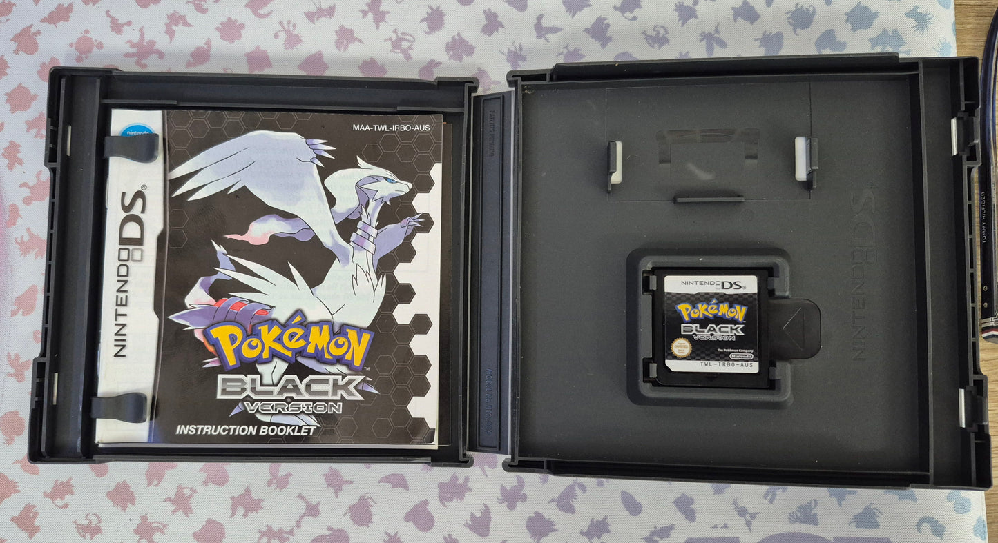 2011 Nintendo DS Pokémon Black Version AUS PAL In Box Tested with Instructions