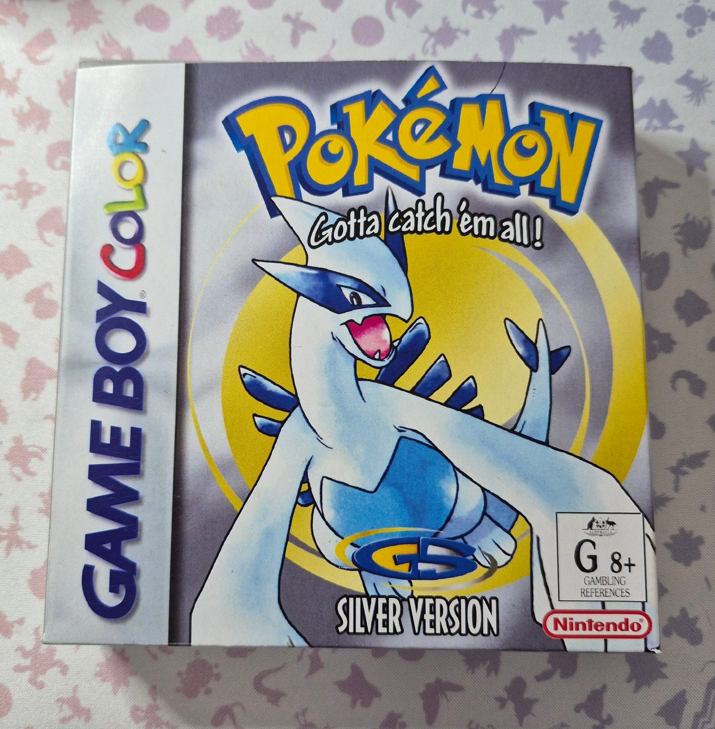 Pokémon Gameboy Silver Version (AUS)New Save Battery- Inc.Reproduction Box & Manual