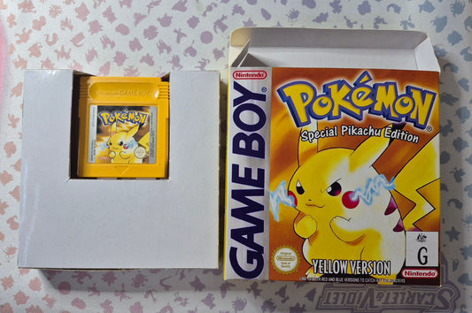 Pokémon Gameboy Pikachu Yellow(EUR)New Save Battery- Inc.Reproduction Box & Manual