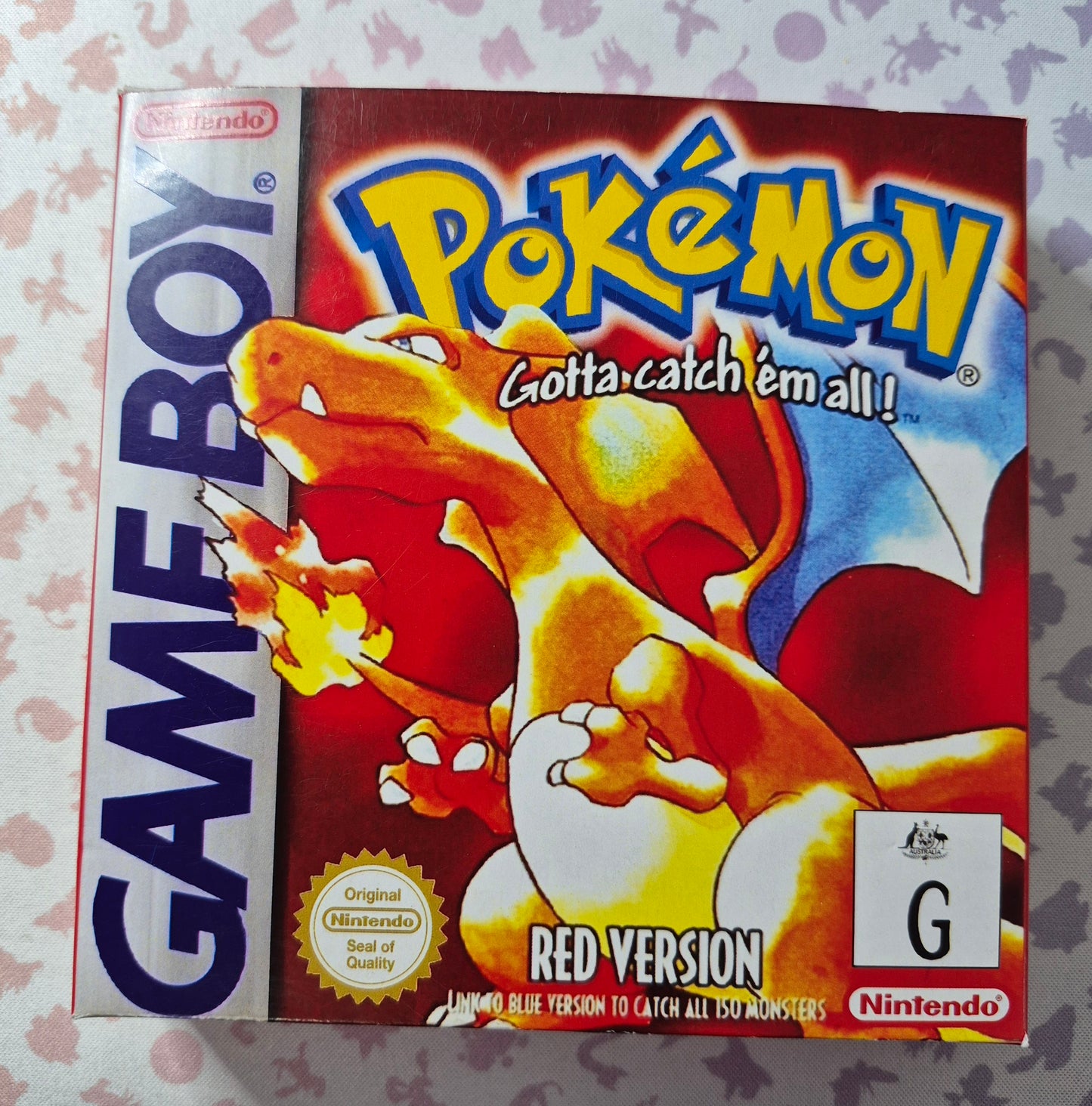 Pokémon Gameboy Red Version (AU-EUR)New Save Battery- Inc.Reproduction Box & Manual