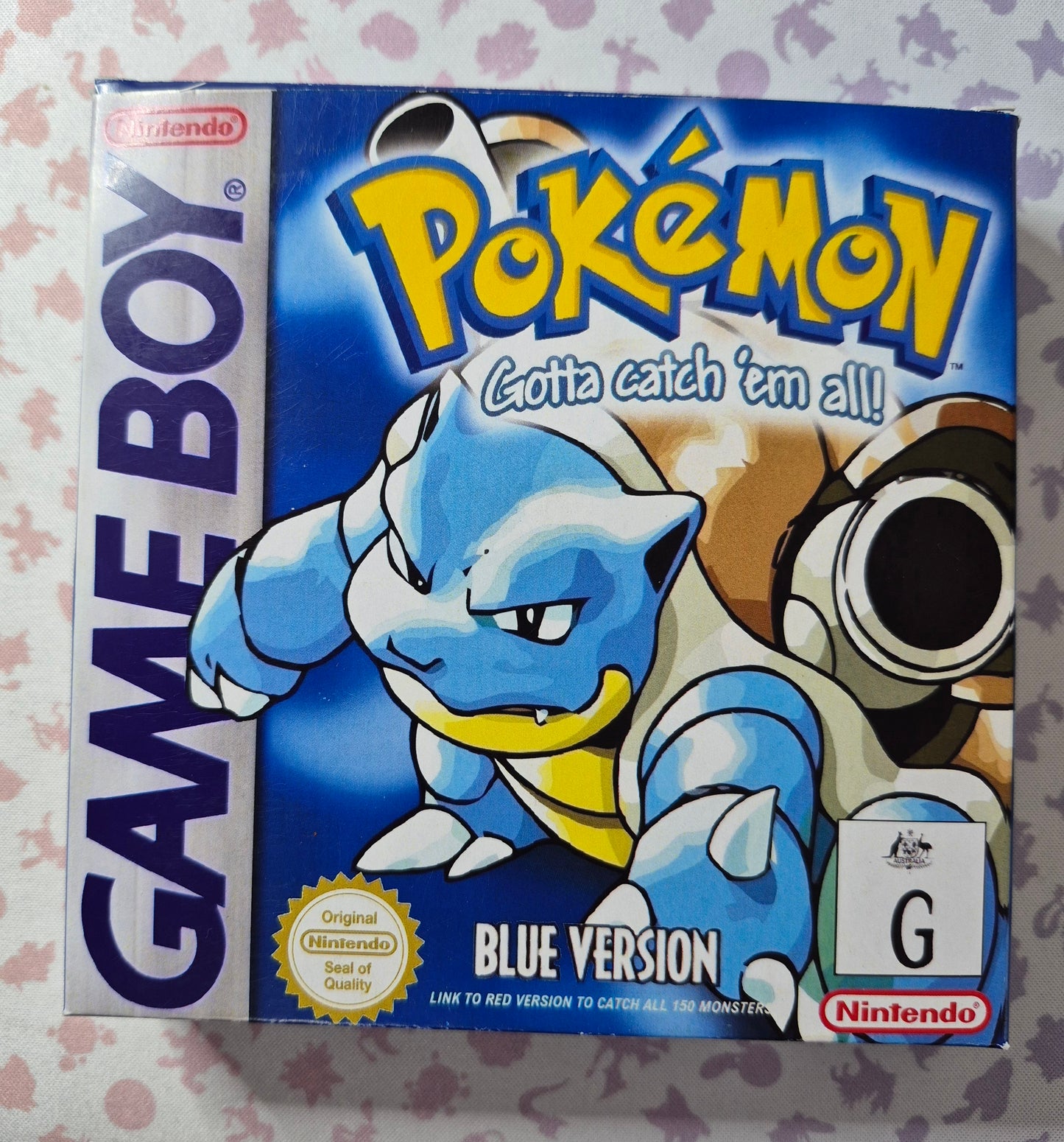 Pokémon Gameboy Blue Version (AUS)New Save Battery- Inc.Reproduction Box & Manual