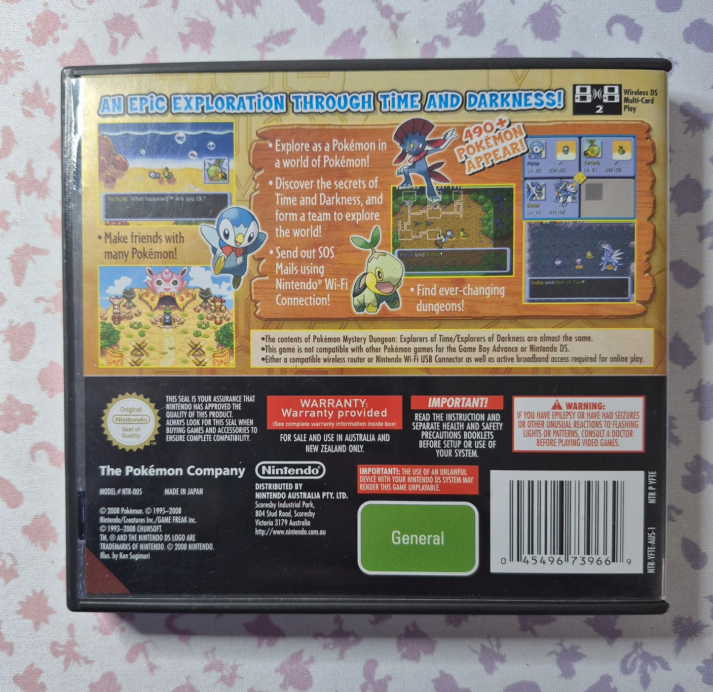 Pokemon Mystery Dungeon: Explorers of Time | Nintendo DS/2DS/3DS Game | AUS PAL Tested CIB