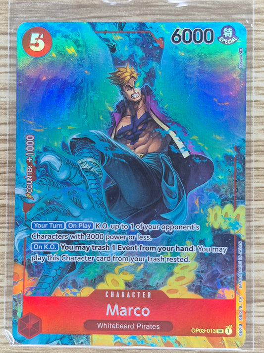 One Piece Card Game TCG - Marco OP03-013 Alt Art Super Rare English NM/M