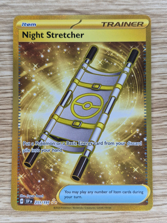 2024 Pokémon Surging Sparks 251/191 Gold Night Stretcher Full Art Rare