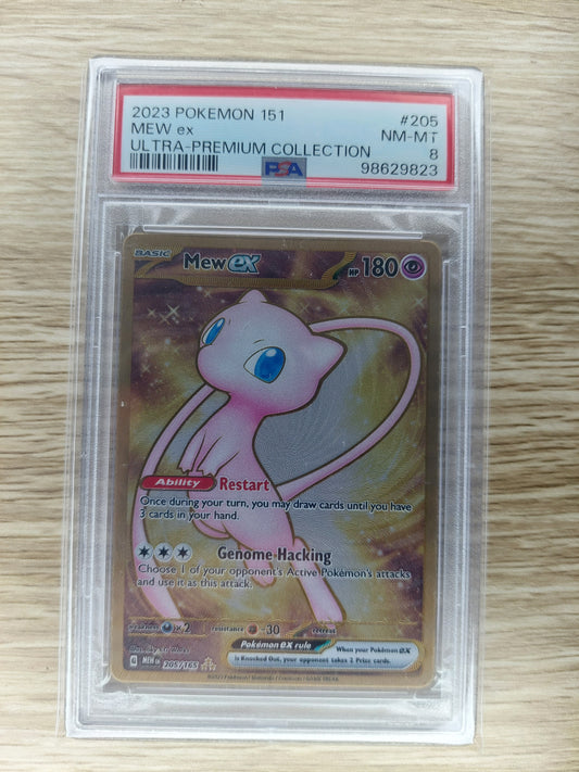 Pokemon 2023 Mew ex Ultra-Premium Collection Metal Card 205/165 PSA 8