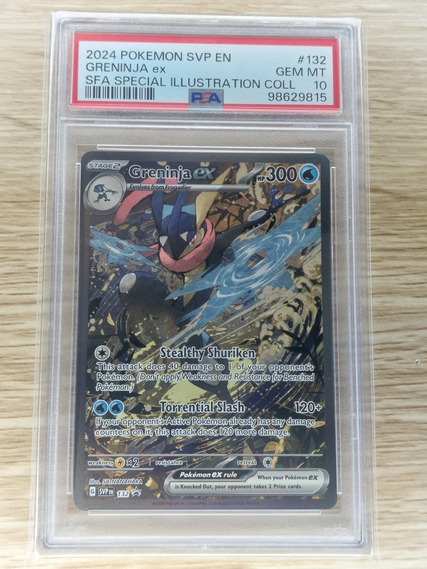 Pokemon 2024 Greninja EX Special Illustration Rare SFA Black Star Promo #132 PSA 10