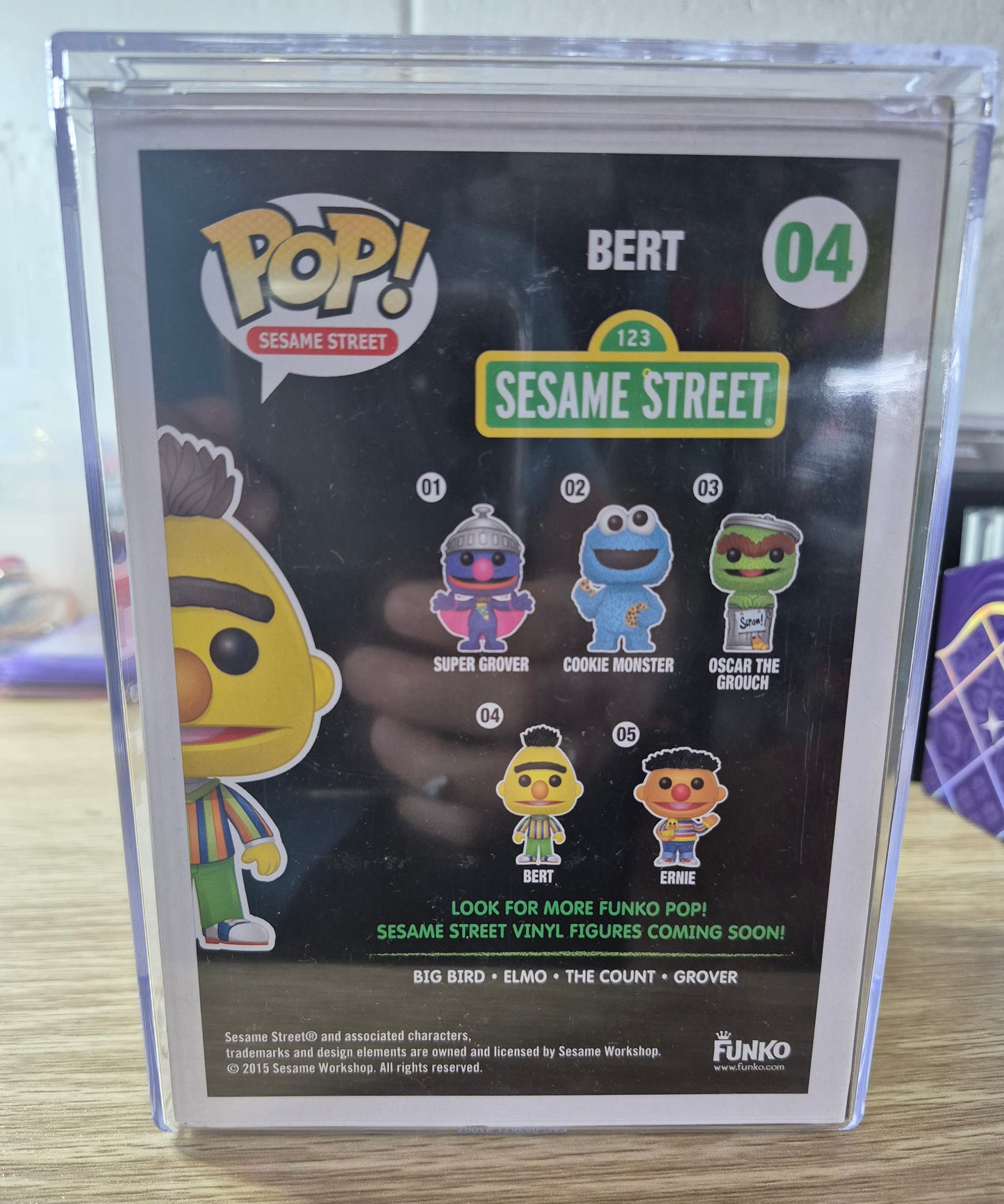 2015 Pop! Vinyl Vaulted Sesame Street BERT 04 in Pop Stack