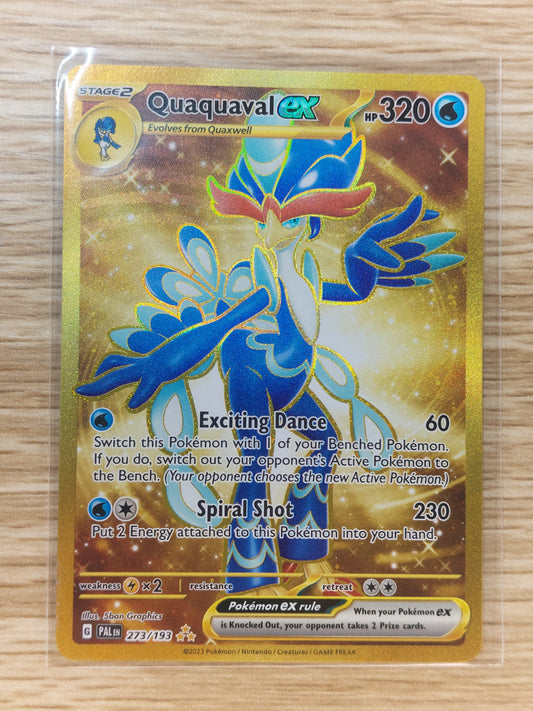 Pokemon 2023 Quaqaval EX Gold Ultra Rare 273/193