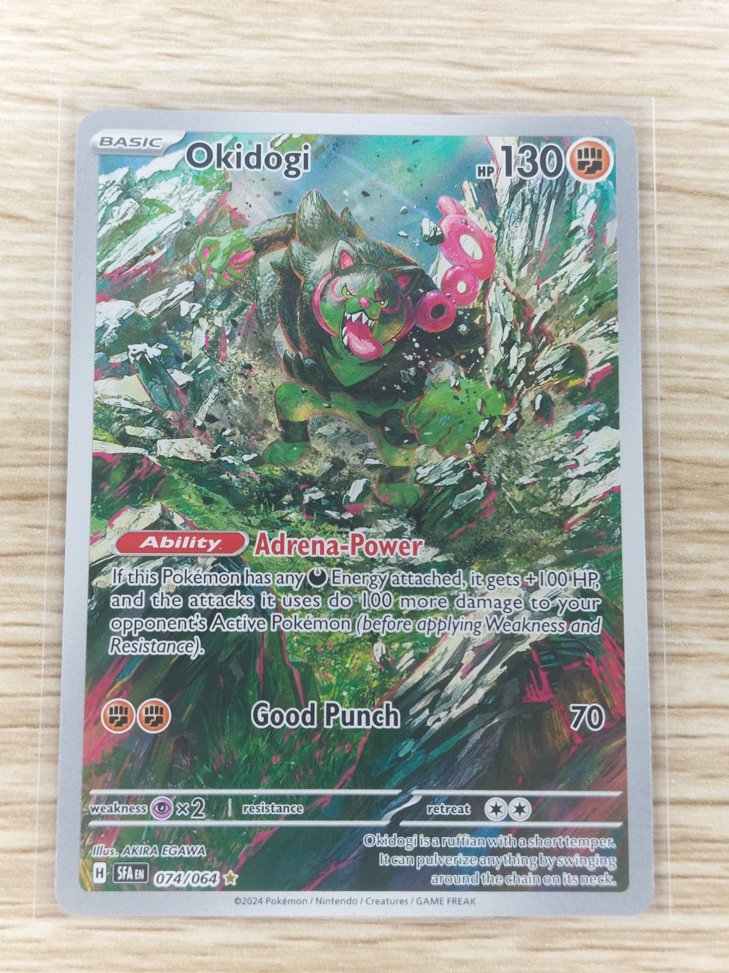 Pokemon 2024 Okidogi Illustration Rare Shrouded Fable 074/064