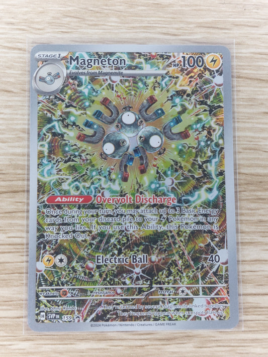 Pokemon 2024 Magneton Illustration Rare Surging Sparks ETB Promo SVP159