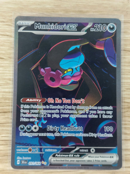 Pokemon 2024 Munkidori EX SIR Shrouded Fable 091/064