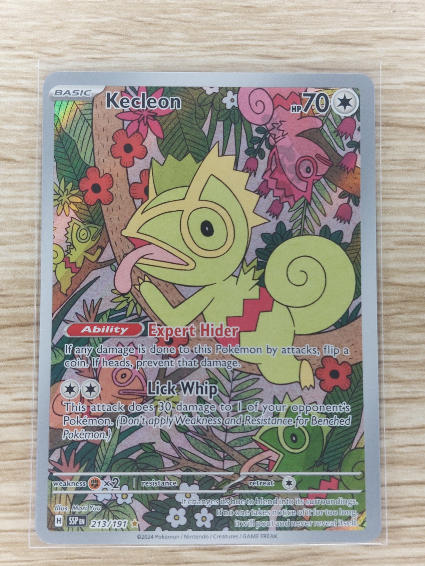 Pokemon 2024 Kecleon Illustration Rare Surging Sparks 213/191