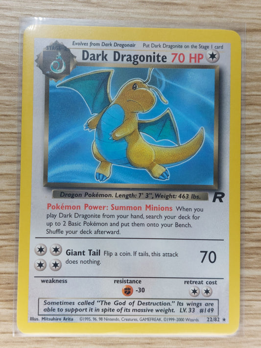 Pokemon 1999 Dark Dragonite Non-Holo Team Rocket 22/82