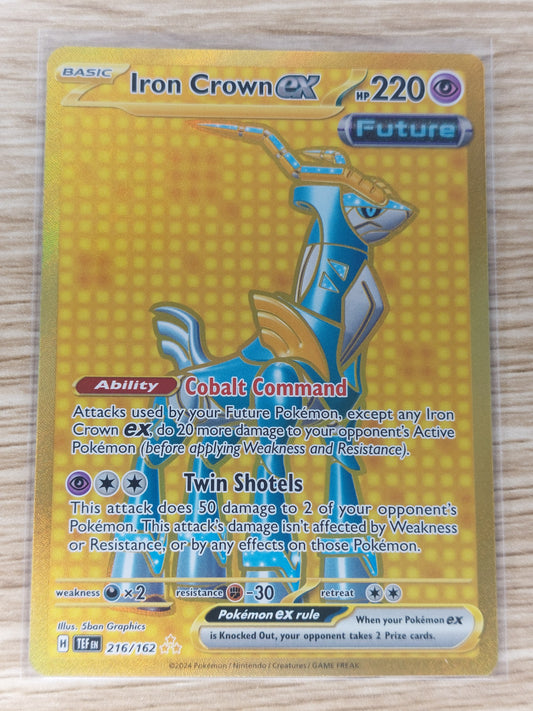 Pokemon 2024 Iron Crown EX Hyper Rare Temporal Forces 216/162