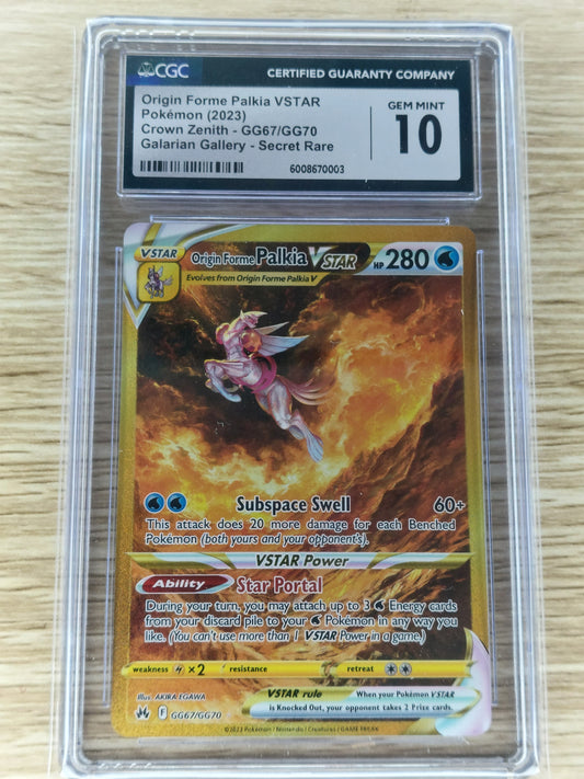 Pokemon 2023 Palkia Vstar Crown Zenith GG67/GG70 CGC 10