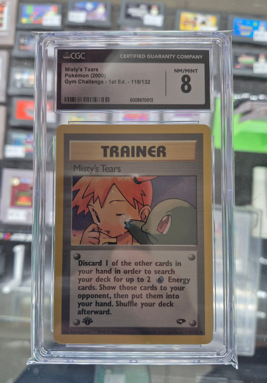 Pokemon Gym Challenge 118/132 Misty's Tears 1st edition CGC 8
