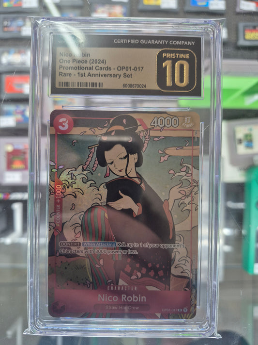 One-Piece Nico Robin Promo OP01-017 CGC PRISTINE 10