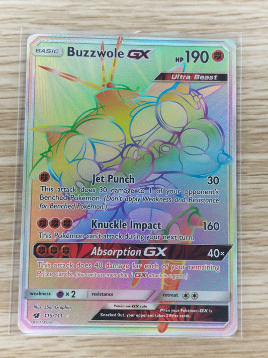 Pokemon 2017 Buzzwole GX Secret Rare Crimson Invasion 115/111