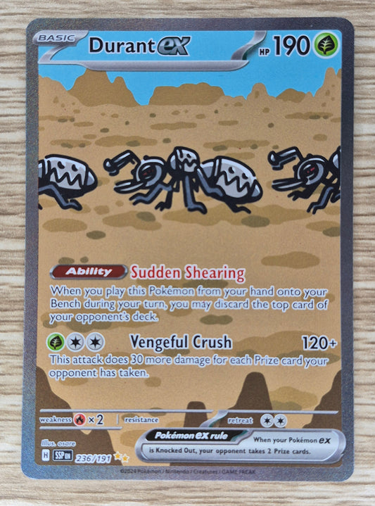 2024 Pokémon Surging Sparks 236/191 Durant EX Special Illustration Rare Nr Mt