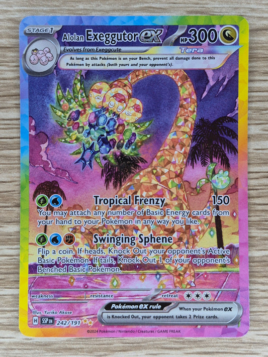 2024 Pokémon Surging Sparks 242/191 Alolan Exeggutor EX Special Illustration Rare Nr Mt