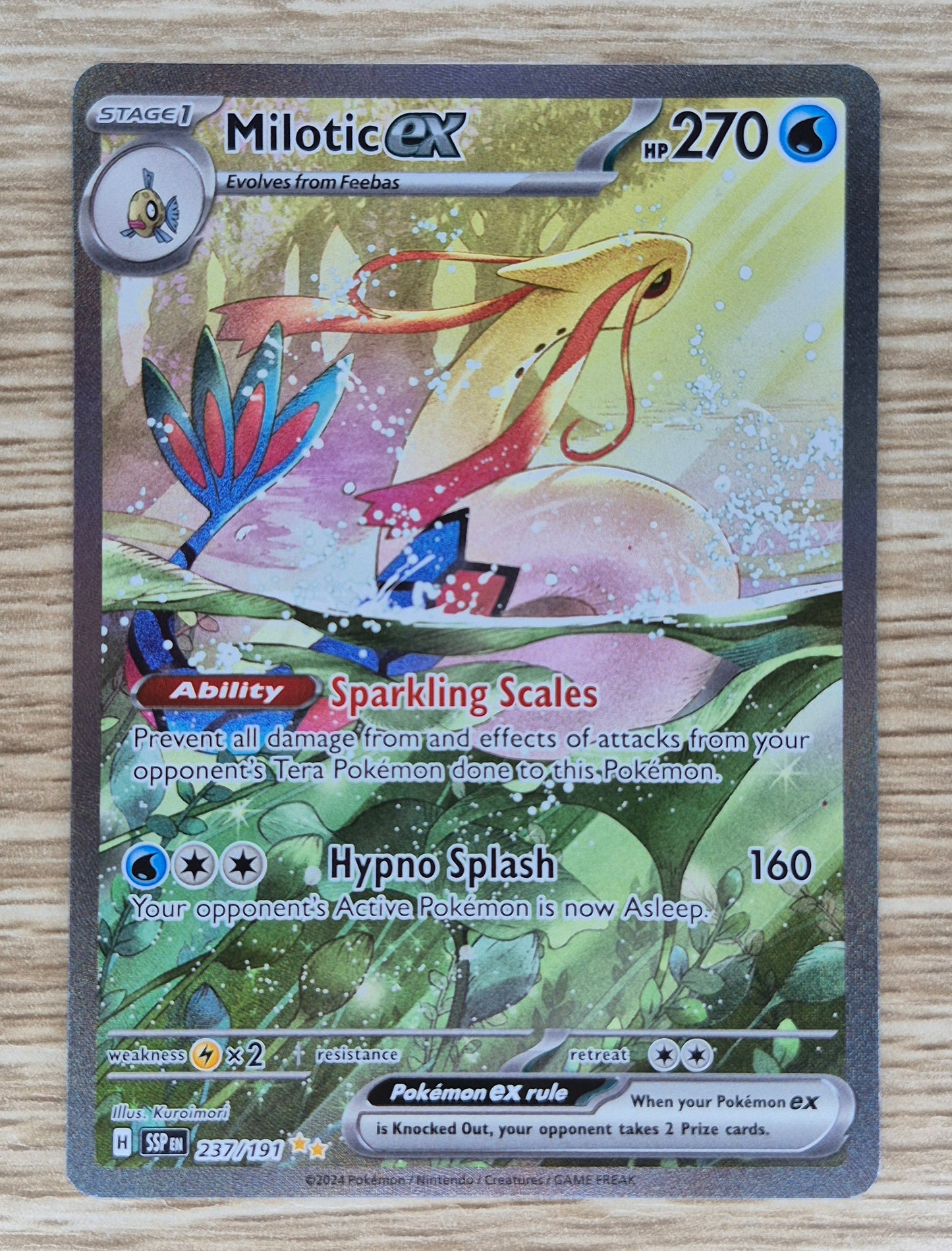 2024 Pokémon Surging Sparks 237/191 Milotic EX Special Illustration Rare Nr Mt