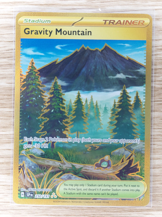 Pokemon 2024 Gravity Mountain Gold Trainer Surging Sparks 250/191